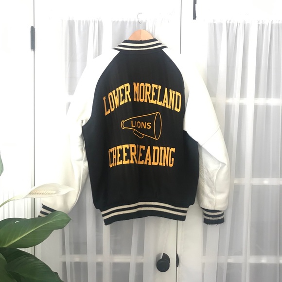 2000’s Varsity Cheerleading Leather & Wool Jacket Y2K - Picture 2 of 16